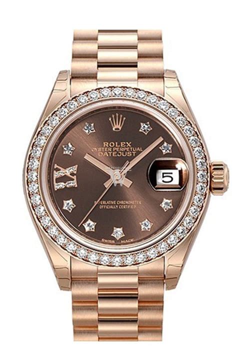 rolex ladies datejust rose gold ladies